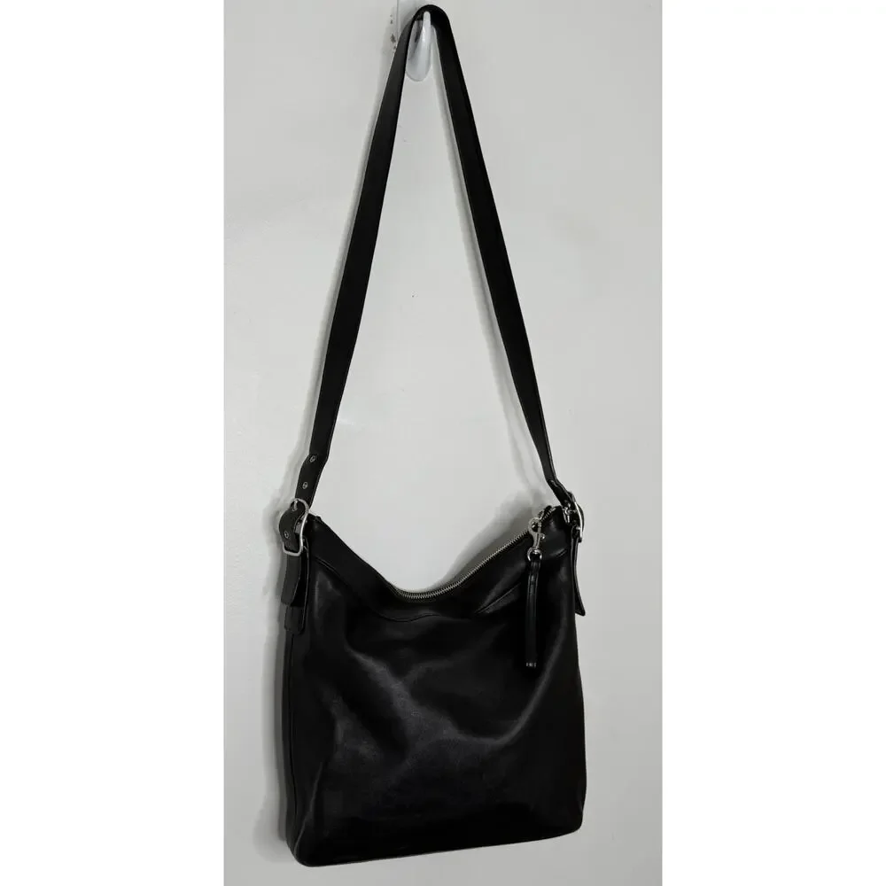 VTG Coach Legacy Slim Gallery Tote 9188 Black Leather Convertible Bag Y2K